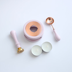 【Rose pink】シーリングスタンプ用　Melt Pot Set【Light pink】 1枚目の画像