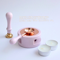 【Rose pink】シーリングスタンプ用　Melt Pot Set【Light pink】 2枚目の画像