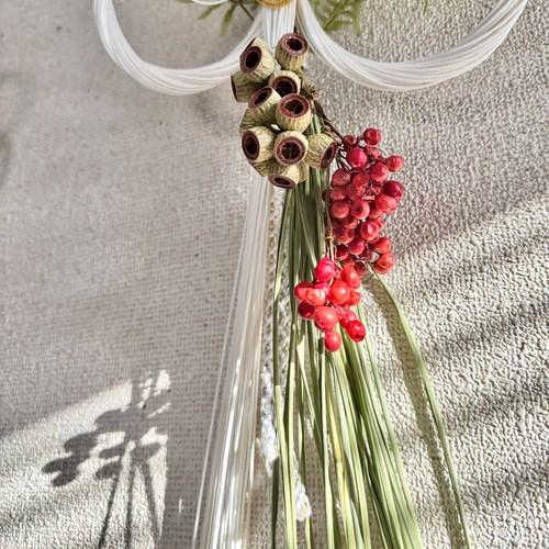 お正月飾り】見通し眼鏡(水引・プリザーブドフラワー・ドライフラワー