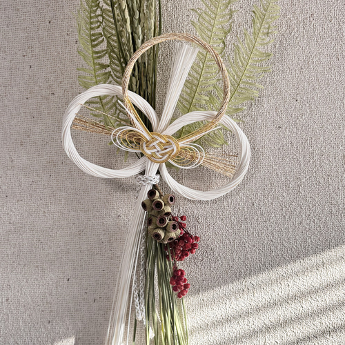 お正月飾り　水引飾り　プリザーブド・ドライ お正月飾り】見通し眼鏡(水引・プリザーブドフラワー・ドライフラワー