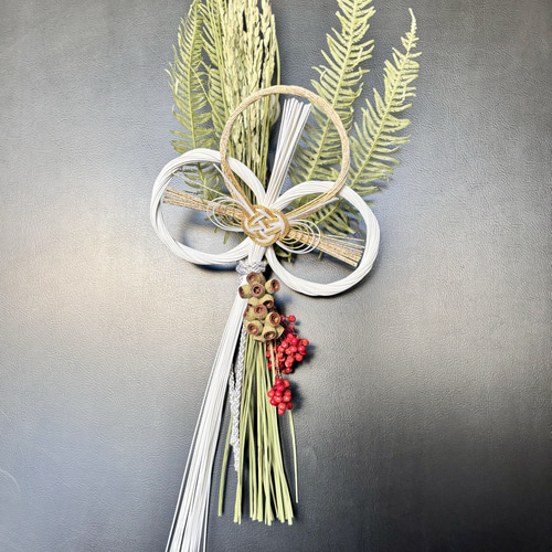 お正月飾り】見通し眼鏡(水引・プリザーブドフラワー・ドライフラワー