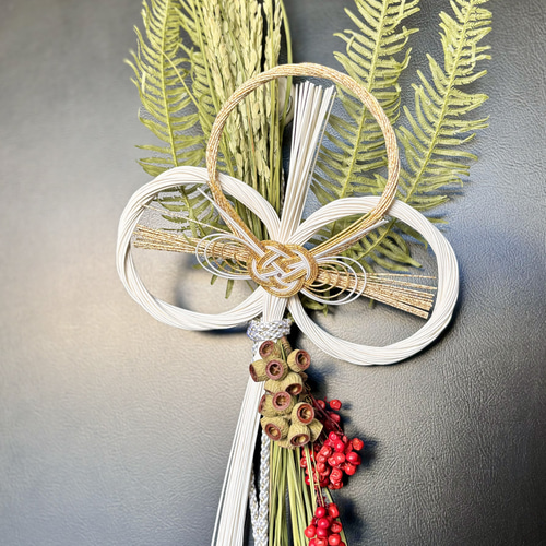 お正月飾り】見通し眼鏡(水引・プリザーブドフラワー・ドライフラワー