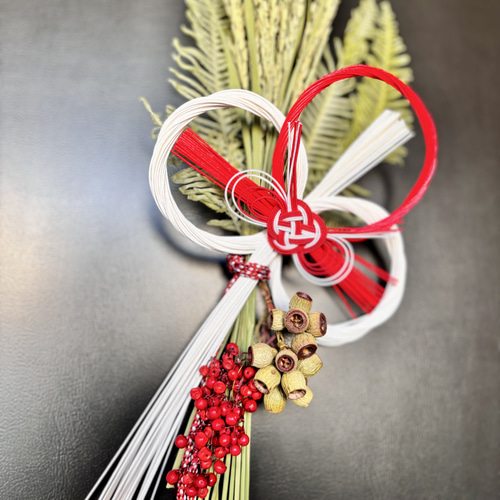 お正月飾り】見通し眼鏡(水引・プリザーブドフラワー・ドライフラワー