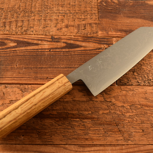 助松　文化　包丁　AUS10鋼 ダマスカス　7寸　紫檀白水牛八角柄 助松文化包丁AUS10鋼 ダマスカス7寸紫檀白水牛八角柄