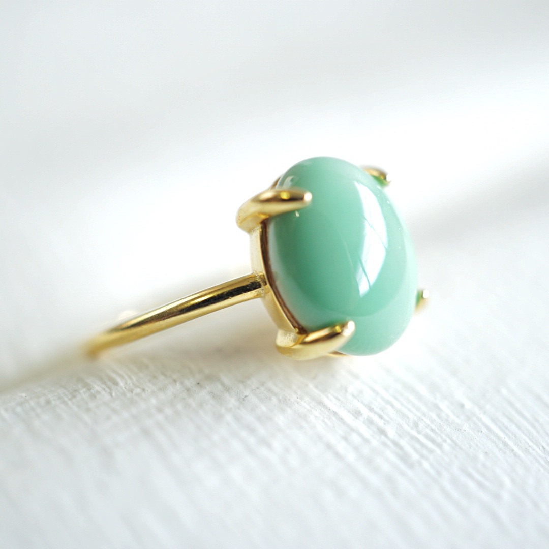 《九谷焼》オーバルリング(小)【朝露】