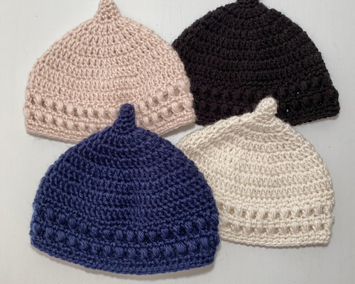 ハンドメイド ベビーニット帽 可愛いどんぐり帽子 毛糸 sora 通販