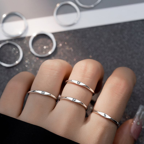 12星座のシルバーリング・ペアリング 指輪・リング まよなかのアトリエ