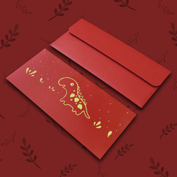【万能】手作り手描き封筒袋 赤封筒袋 no.8 2枚目の画像