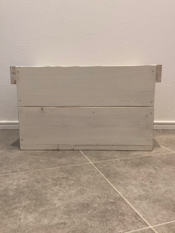 がさっと入れられる木箱(Ｓサイズ／オフホワイト） 3枚目の画像