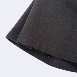cotton linen ジャンパースカート Black Brown 8枚目の画像