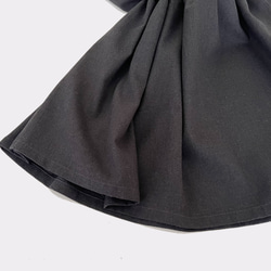 cotton linen ジャンパースカート Black Brown 7枚目の画像