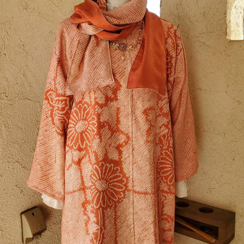 正絹 総絞りの羽織をチュニックにリメイクです。 ワンピース jam工房