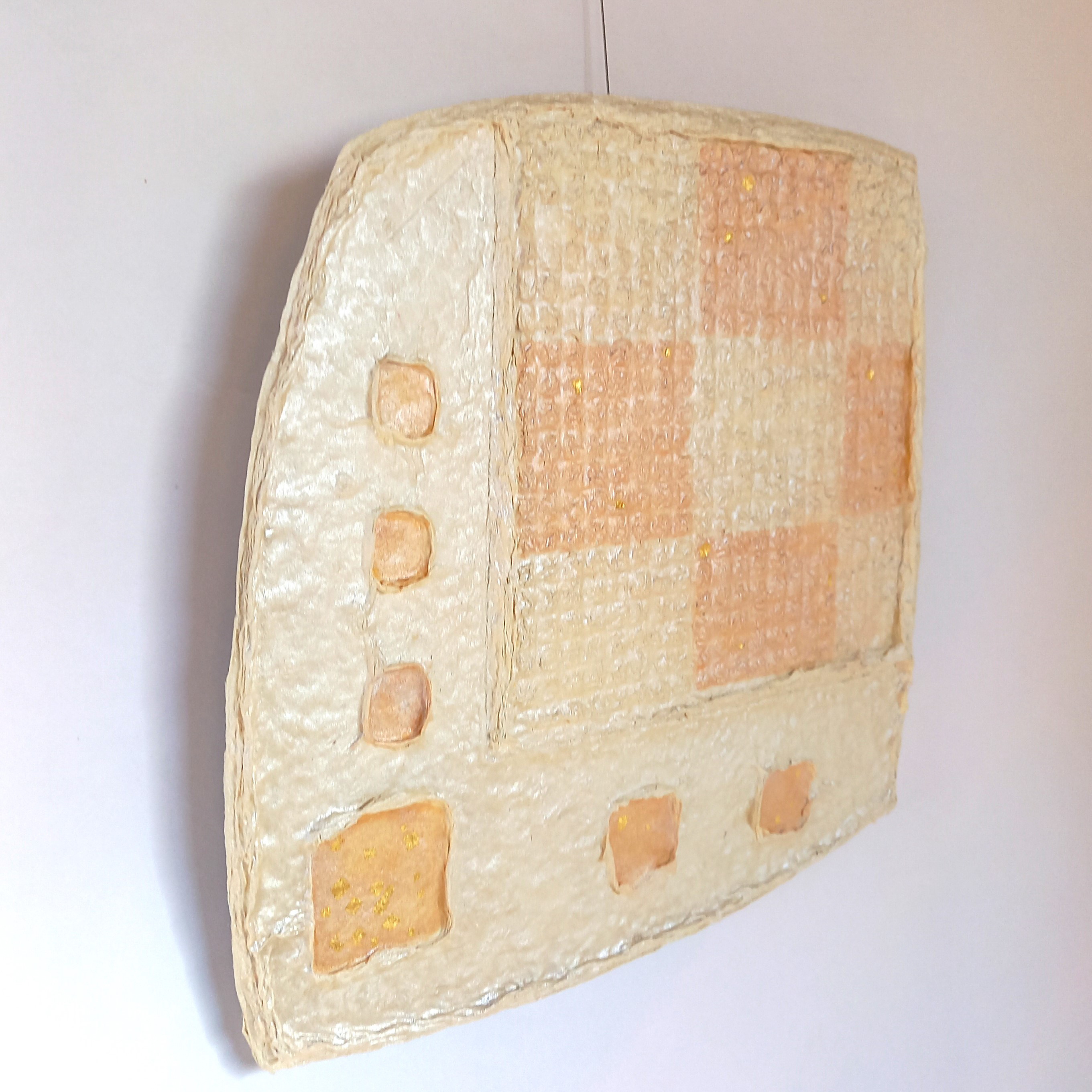 壁飾り「飛び石」特漉き浮きパネル　雲母仕上げ　345-360㎜ 9,120円