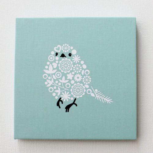 シマエナガ M-748【10色】/白 ファブリックパネル タペストリー