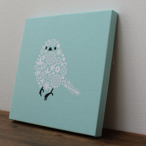 シマエナガ M-748【10色】/白 ファブリックパネル タペストリー