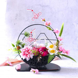 【新作2024】富士山の花景色 初春～桃の節句 和モダンSサイズ 10枚目の画像