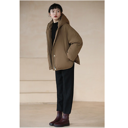 9分丈ウール混紡パンツ　薄目ツイート生地パンツ　ウール通勤パンツ　ブラック　S-XL#442 8枚目の画像