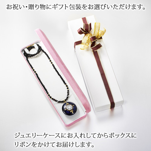 K18金天然石瑪瑙カメオペンダント ビッグサイズ サファイア付き
