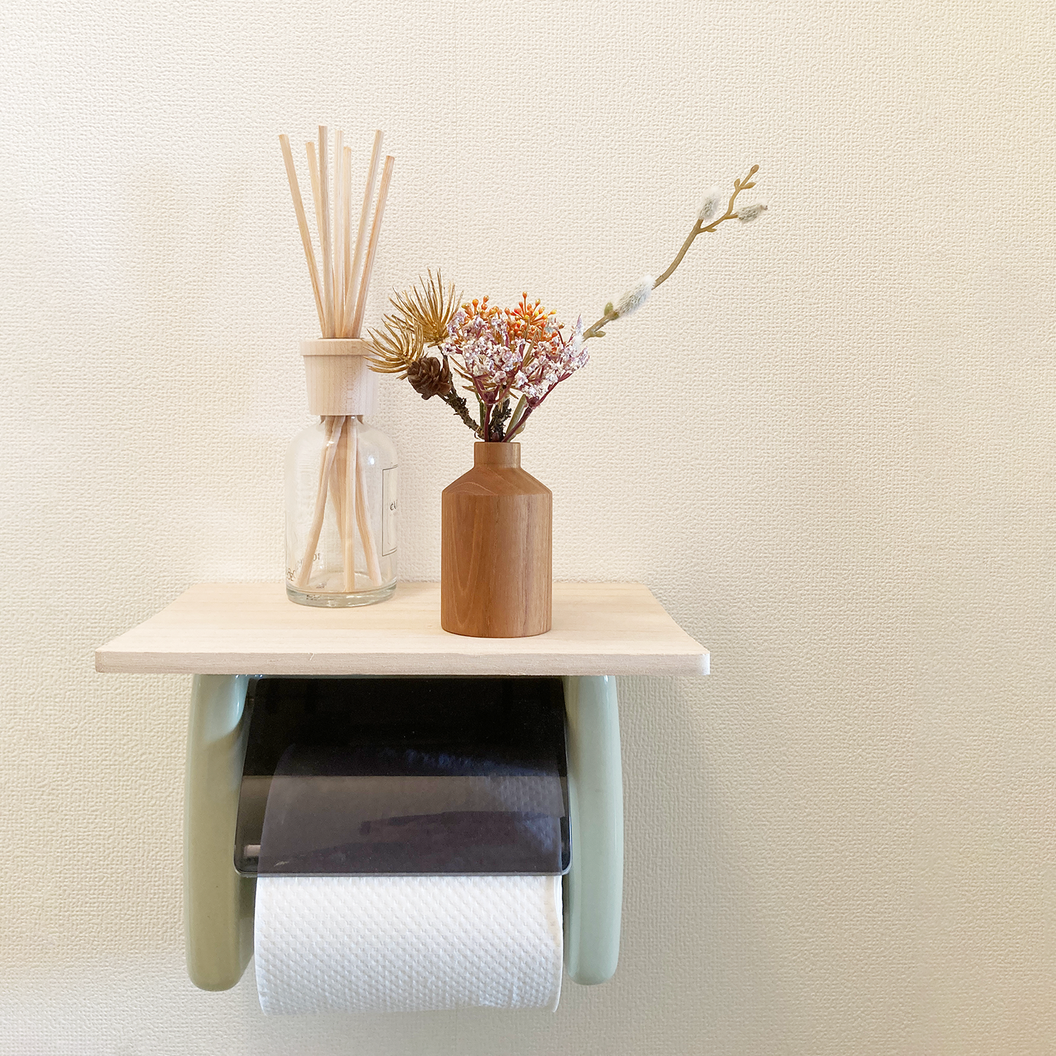 【割れない花瓶 S】松・ネコヤナギ（アーティフィシャルフラワー）お正月飾りセット 誕生日プレゼント 引っ越し祝い引き出物