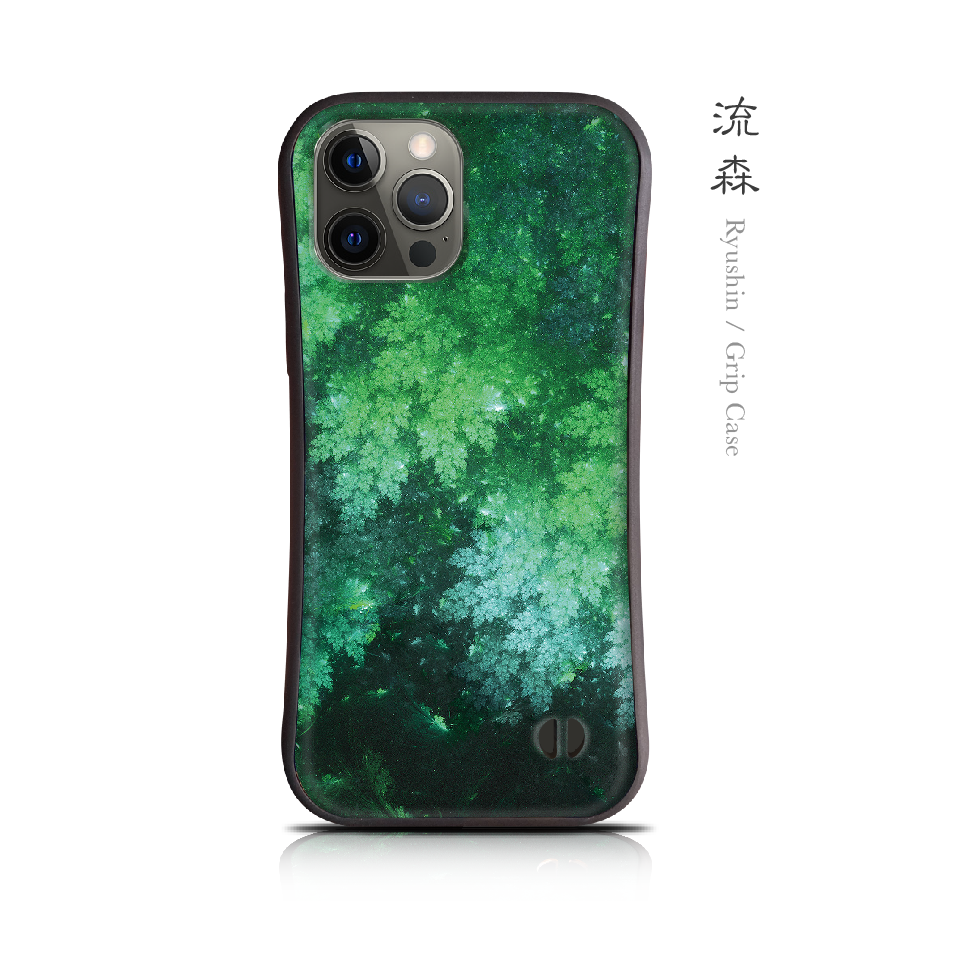 流森 - 和風 耐衝撃グリップiPhoneケース【iPhone17シリーズ対応/スマホカバー/iface型/和柄】