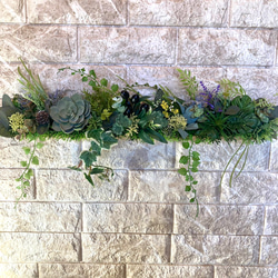 光触媒　人工観葉植物　ウォールグリーン　フェイクグリーン　壁掛け野花504 3枚目の画像