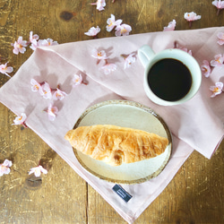 【春の花色シリーズ】春色キッチンクロス "桜&ほうじ" 4枚目の画像