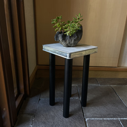スツール　サイドテーブル　腰掛け椅子【セメント/モルタル/コンクリート】 2枚目の画像