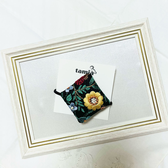 インド刺繍リボンのヘアゴム 1枚目の画像