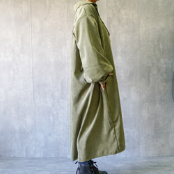ビロウィ　ロングワンピースシャツコート　ジャケット　ピスタチオ　グリーン 7枚目の画像