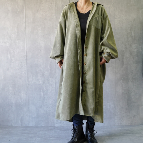 45r*pm インデンゴ染めワンピース。羽織りのコートとして。 45r*pm インデンゴ染めワンピース。羽織りのコートとして。