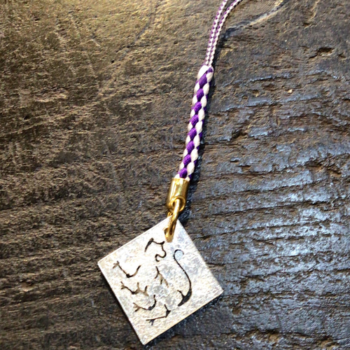 Lサコッシュ金襴四神【白虎】邪気を払い身を守るハンドメイド