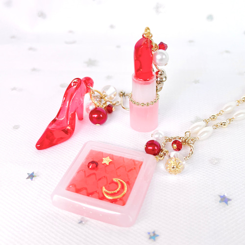 ミニチュアコフレ♡アクセサリーセット/コーラル（ネックレス
