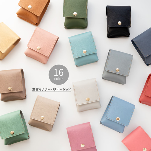 リップケース 名入れ 【 シュリンクレザー 】 ミラー付き 本革 姫路