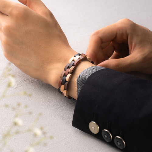 木製ブレスレット】EINBAND Wood Bracelet 天然木ブレスレット
