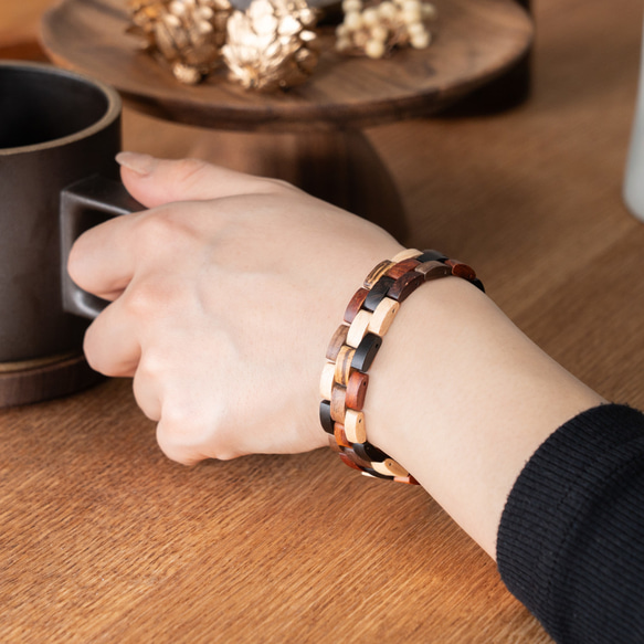 木製ブレスレット】EINBAND Wood Bracelet 天然木ブレスレット