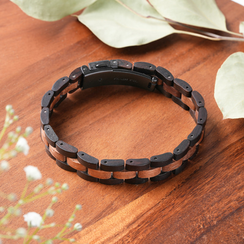 木製ブレスレット】EINBAND Wood Bracelet 天然木ブレスレット Ebony