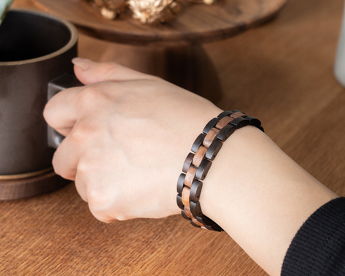 木製ブレスレット】EINBAND Wood Bracelet 天然木ブレスレット Ebony