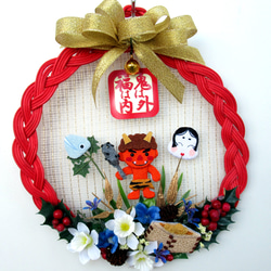 節分・鬼リース 24-2 タペストリー・壁掛け kisetukazari2 通販