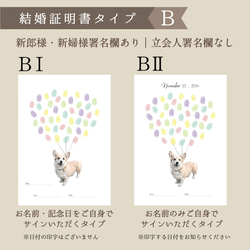 オーダーメイド「オリジナルペット」ウェディングツリー　結婚証明書　イラスト風加工　説明書付き　スタンプ同時購入可 3枚目の画像