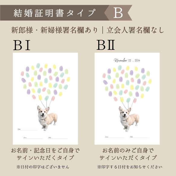 オーダーメイド「オリジナルペット」ウェディングツリー　結婚証明書　イラスト風加工　説明書付き　スタンプ同時購入可 3枚目の画像