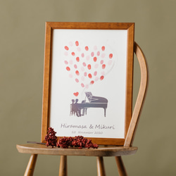 「ピアノ」ウェディングツリー　結婚証明書　ウェルカムスタンプボード　説明書付き 5枚目の画像