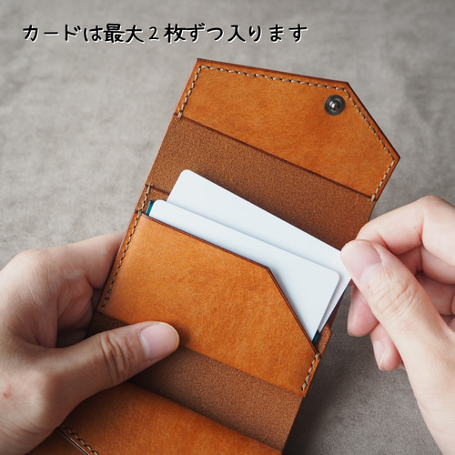 【オーダー品】三つ折り財布　パープル　マルゴー オーダー品】三つ折り財布 パープル マルゴー オーダー品】三