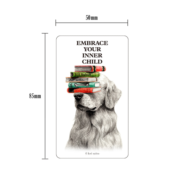 Dog and Books ステッカー 3枚目の画像