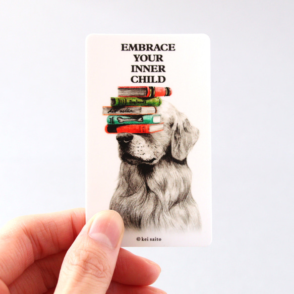 Dog and Books ステッカー 2枚目の画像