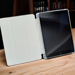 ※受注生産【全機種対応】アジアンボタニカルフラワー×猫 iPad Pro・Air・mini ケース Apple Penc 13枚目の画像