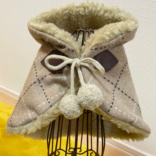 送料無料 ☆新作犬服⭐︎フード付きケープ ベージュ ペット服 犬服・アクセサリー