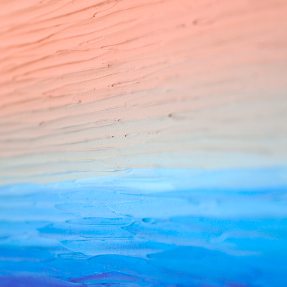 【海と夕日の景色】絵画 - オレンジ ブルー グラデーション 原画（MN-#16） 5枚目の画像