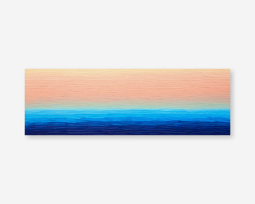 風景画 青とオレンジのグラデーション 約70x59 7b486802e167f0733b29f314c5fce0