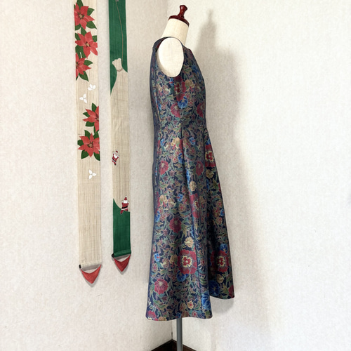 大島紬プリンセスラインワンピース 不香の花 ワンピース Lotus*Musashi 
