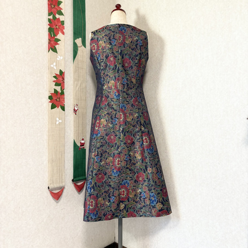 大島紬プリンセスラインワンピース 不香の花 ワンピース Lotus*Musashi 